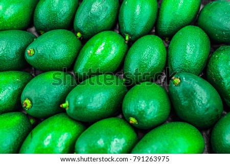 Fresh juicy avocado spread in honeycombs