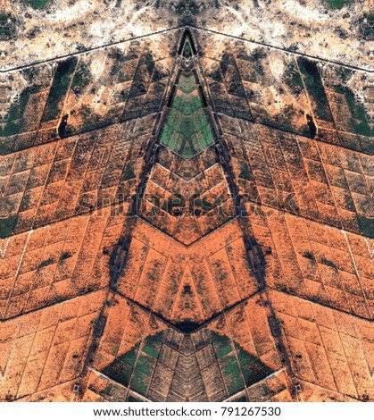burning colossi, Tribute to Dalí, abstract symmetrical vertical photograph of the deserts of Africa from the air, aerial view, abstract expressionism, mirror effect, symmetry, kaleidoscopic