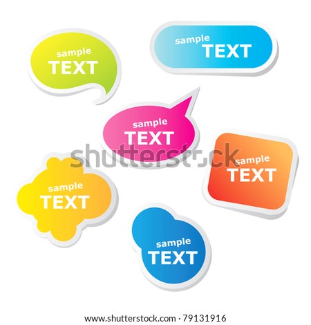 Collection of bubbles for speech. Vector.