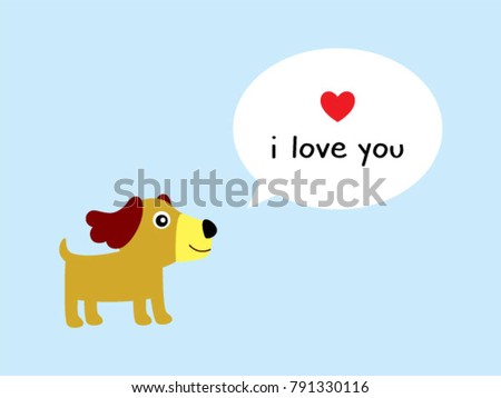 cute puppy i love you card