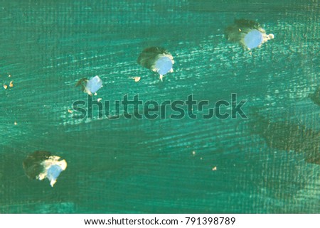 green brown background is smeared with paint