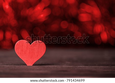 Happy Valentine's day hearts on wooden background. Valentines day greeting card.  love concept for mother's day and valentine's day Royalty-Free Stock Photo #791434699
