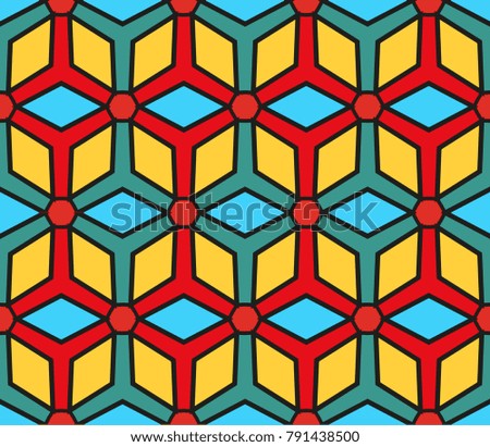 Illustration with a kaleidoscope Creative abstract background. Raster illustration. Seamless pattern.