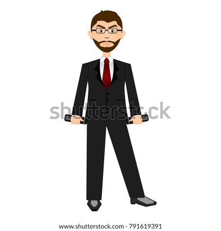 Businessman isolated on white background, Vector illustration