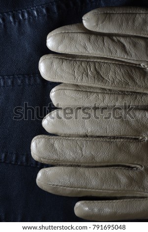 gloves on a black background