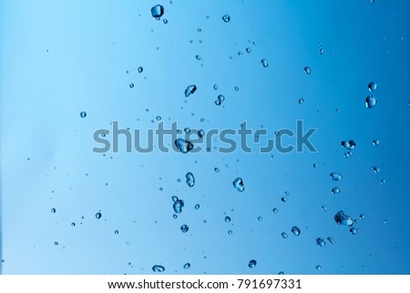 flying drops of water