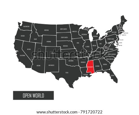 USA vector map