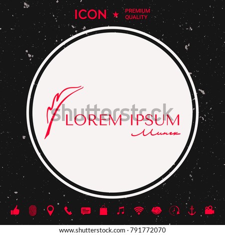 Elegant logo with Fountain pen