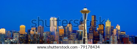 Seattle Skyline with Space Needle Tower