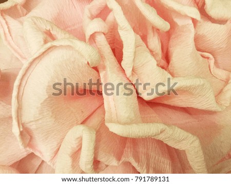 Paper flowers, handmade, pink background