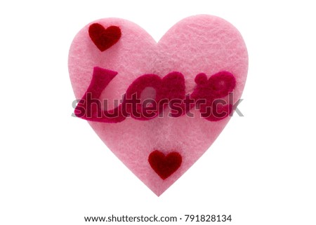 Objective Picture:The Love Heart with clipping path on white background.