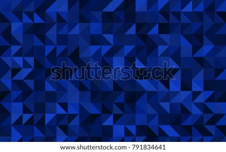 Dark BLUE vector polygonal background. A sample with polygonal shapes. The template can be used as a background for cell phones.