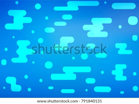 Light BLUE vector natural elegant pattern. Glitter abstract illustration with doodles and Zen tangles. The template can be used as a background for cell phones.