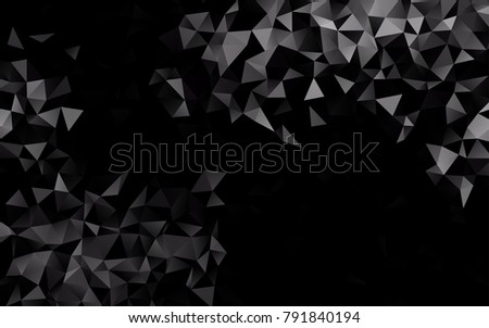 Dark Silver, Gray vector abstract mosaic background. Glitter abstract illustration with an elegant design. Brand-new design for your business.