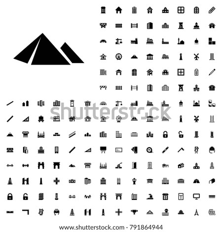 Pyramid icon illustration isolated vector sign symbol. architecture icons vector set.