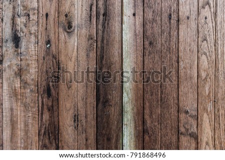Brown dark wood texture sheet slide row background close up