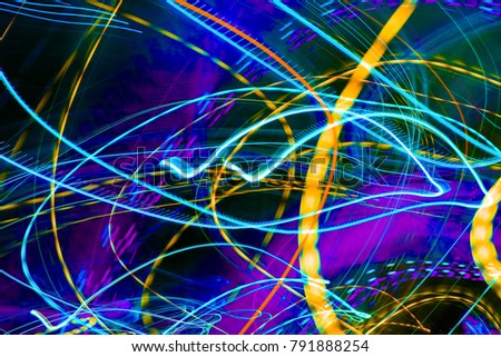Abstract speed lighting night motion blurry colorful background