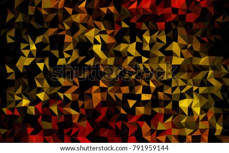 Light Orange vector polygonal template. Shining colored illustration in a brand-new style. The best triangular design for your business.