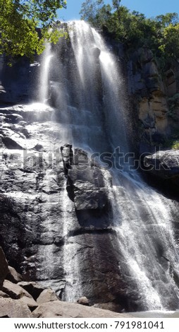magnificient madonna and child waterfall in Hogsback