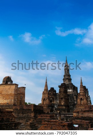 Thai ancient temple at North of Thailand