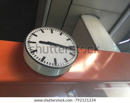 Clock in train station