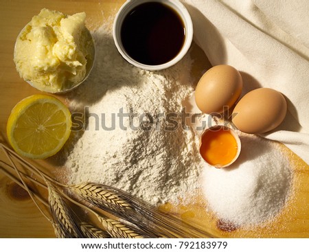 eggs and flour for a recipe