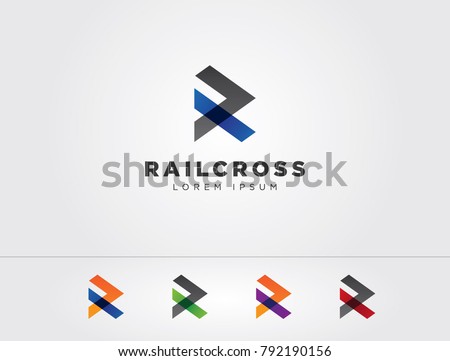 Abstract Initial Letter R Cross Logo Sign Symbol Icon