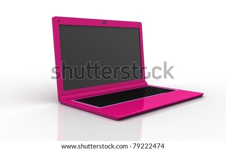 3d Laptop isolated on white background
