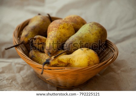 Pears & Nuts in the basket