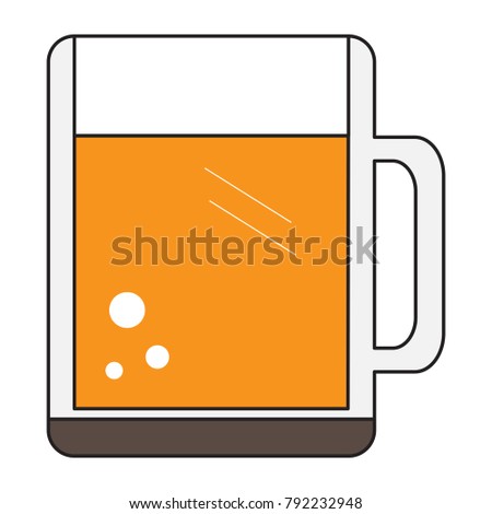 Beer mug icon on a white background, Vector illustration