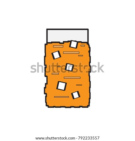 Pixelated beer glass icon on a white background, Vector illustration
