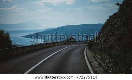 Mediterranean Coastal road in Dalmatia