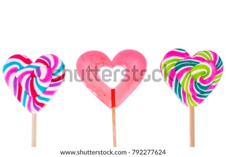Valentine's Day. The concept of love, sweet heart candy. Studio Photo