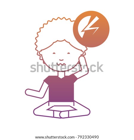 cartoon man practicing yoga