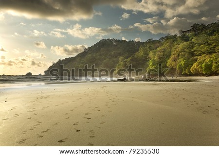 Costa Rican Beach at Sunset