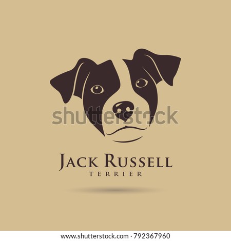 Jack Russell Terrier Head. Symbol dog design