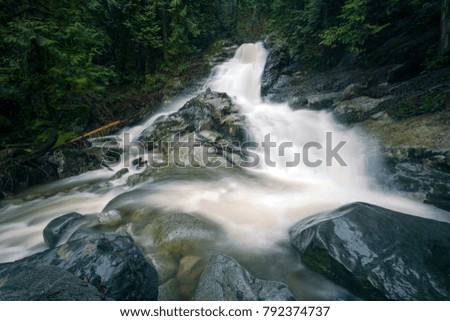 Cascades and Waterfalls of the Pacific North West British Columbia Landscape Scenery