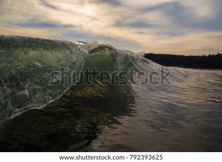 Wave ocean close up sunset blue water splash surfing desktop background wallpaper 