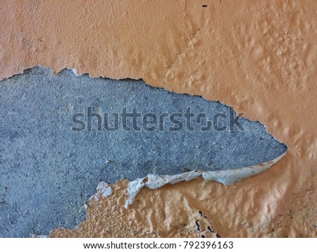 Blurry and soft image of broken paint at wall