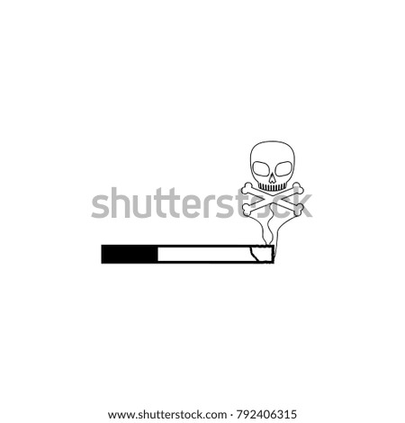 death from smoking cigarettes icon. Elements of human deaths icon. Premium quality graphic design icon. Baby Signs, outline symbols collection icon for websites, web design, mobile on white background