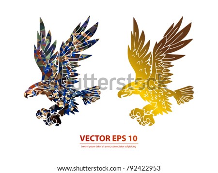 Eagle vector icon. Abstracts vector icon on background. Vector illustration EPS 10 . Royalty-Free Stock Photo #792422953