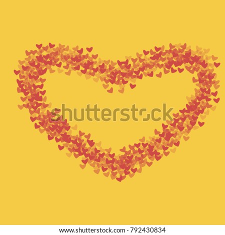 Heart icon which consists of isolated elements. Modern style with beautiful elements in heart icon. Can be used as print, wallpaper, cards, valentine cards, logo, background and etc.
