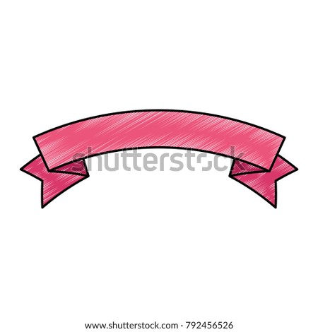 elegant ribbon frame icon