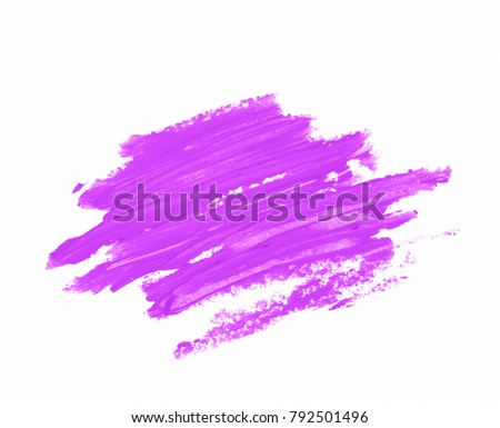 Copyspace banner splash of a wax crayon paint strokes isolated over the white background