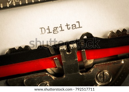 Vintage typewriter "Digital"