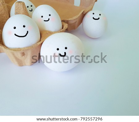 eggs cartoon happy face
