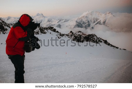 Photographer in the mountain