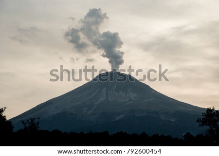 Landscape volcano Popocateptl