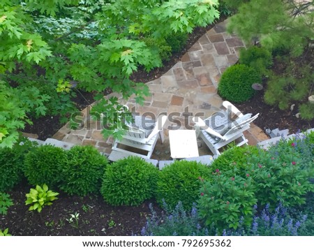 Patio with Chairs from Above
