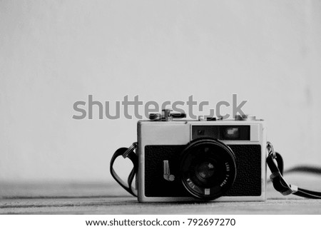Black and white photo camera
